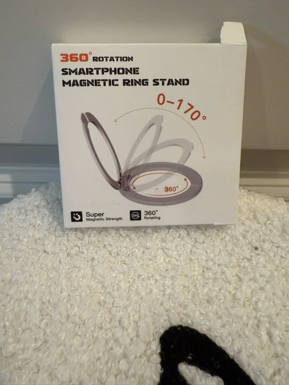Magnetic Smartphone Ring Stand - silver